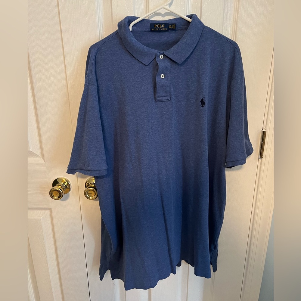 Polo Ralph Lauren Mens XXL‎ Blue Cotton Short Sleeve Polo Shirt